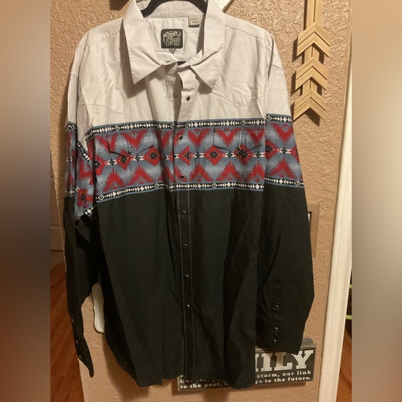 Roper Vintage Wear the West Color Block Aztec Pearl Snap Western Shirt Men’s 3XL - Picture 1 of 2